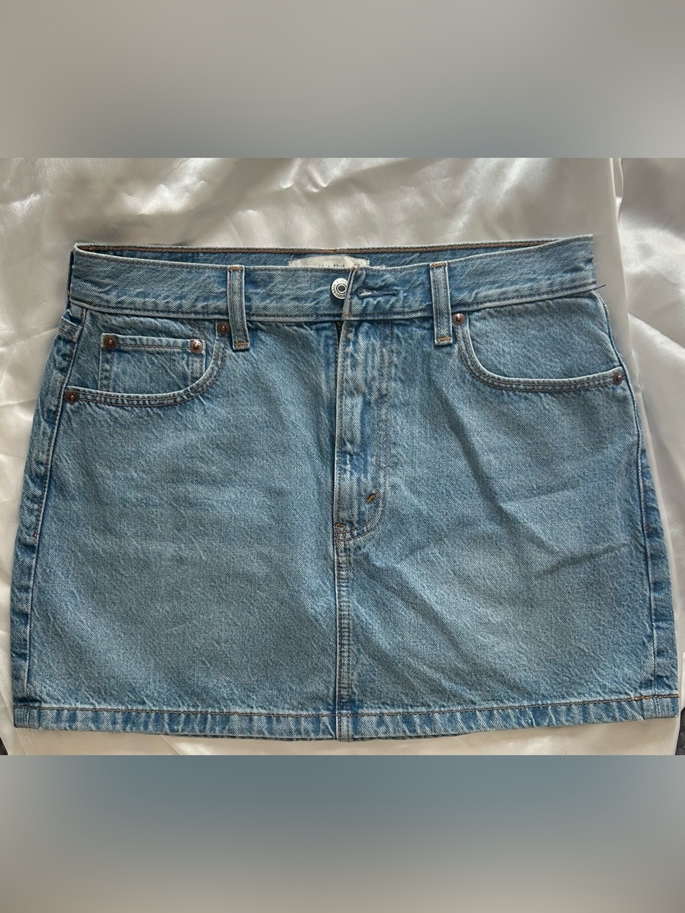 Abercrombie & Fitch Light Blue Denim Mini Skirt